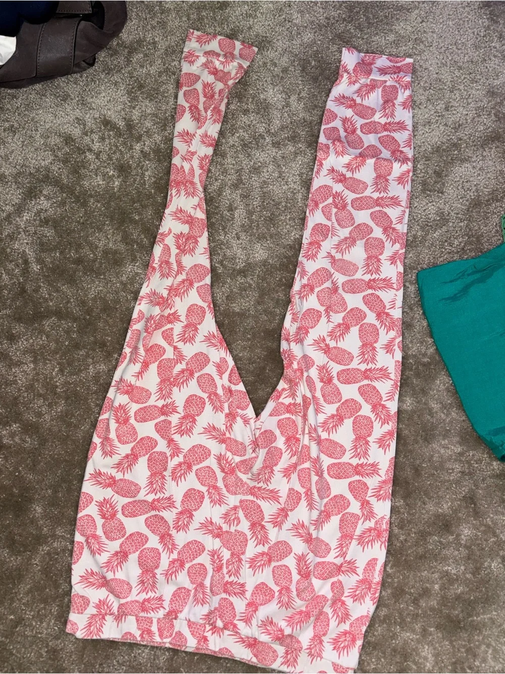 Pink Pineapple Print Leggings